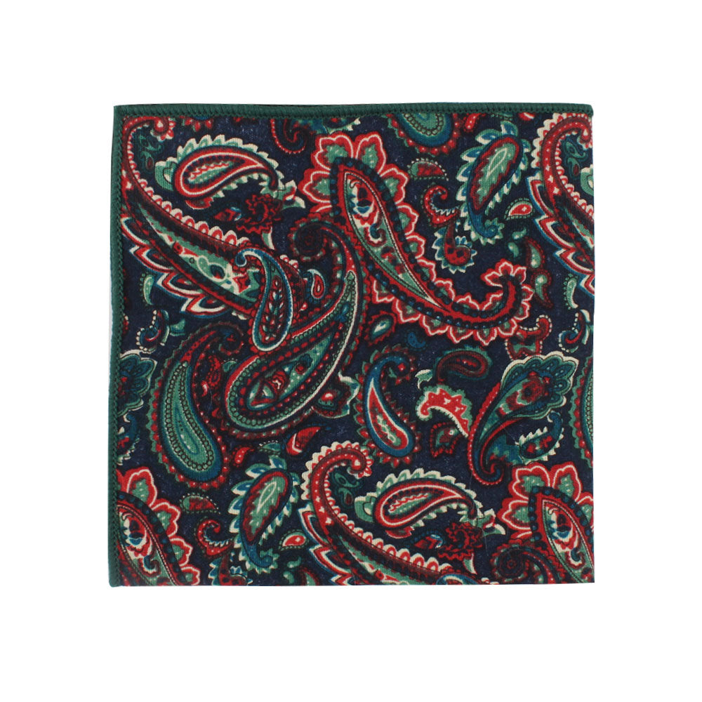 Carpe diem Paisley Cotton Bow Tie & Pocket Square Set
