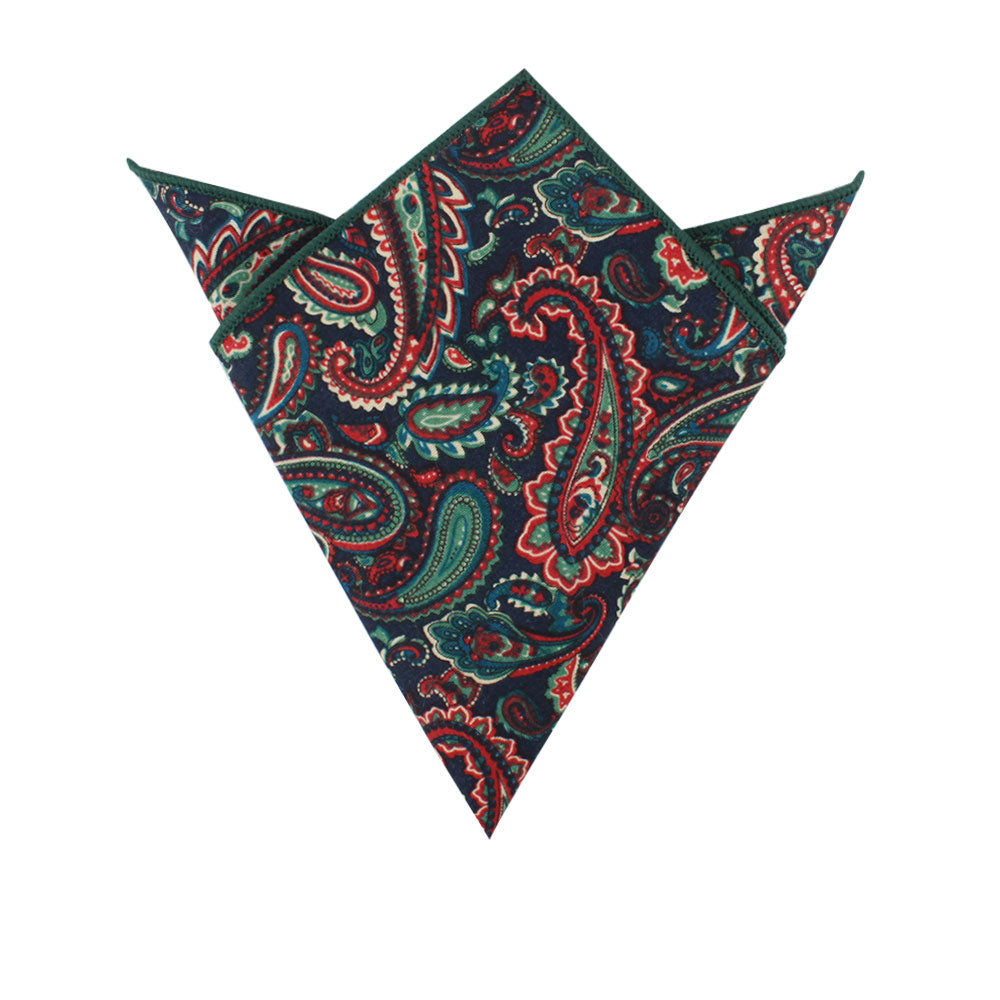 Carpe diem Paisley Cotton Bow Tie & Pocket Square Set